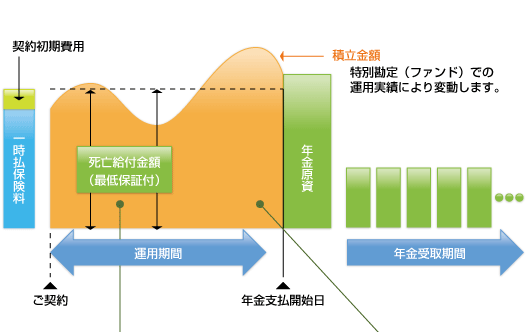 定額年金保険運用が好調な場合のイメージ図