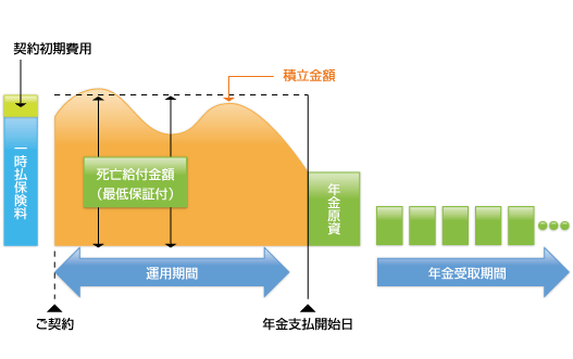 定額年金保険運用が不調な場合のイメージ図