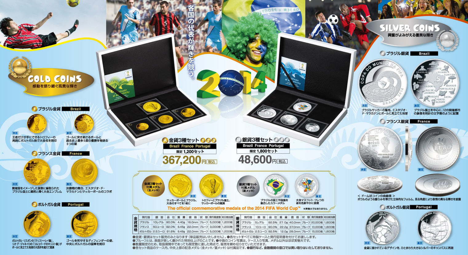 ２０１４ FIFAワールドカップブラジル大会公式記念コインパンフレット