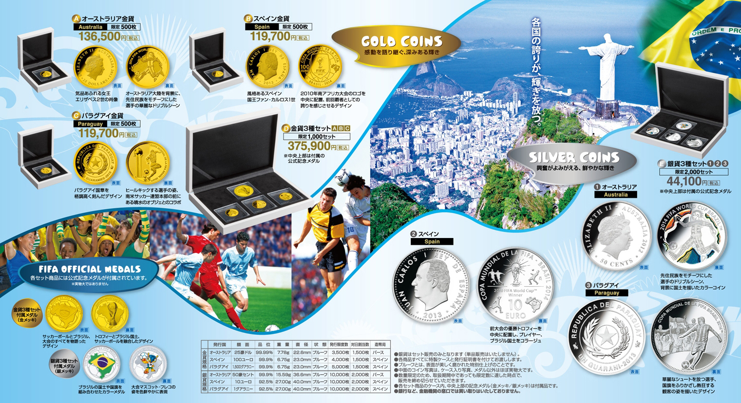 ２０１４ FIFA ワールドカップブラジル大会公式記念コインパンフレット