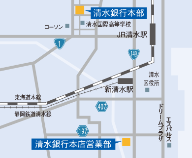 清水銀行 本部・本店map