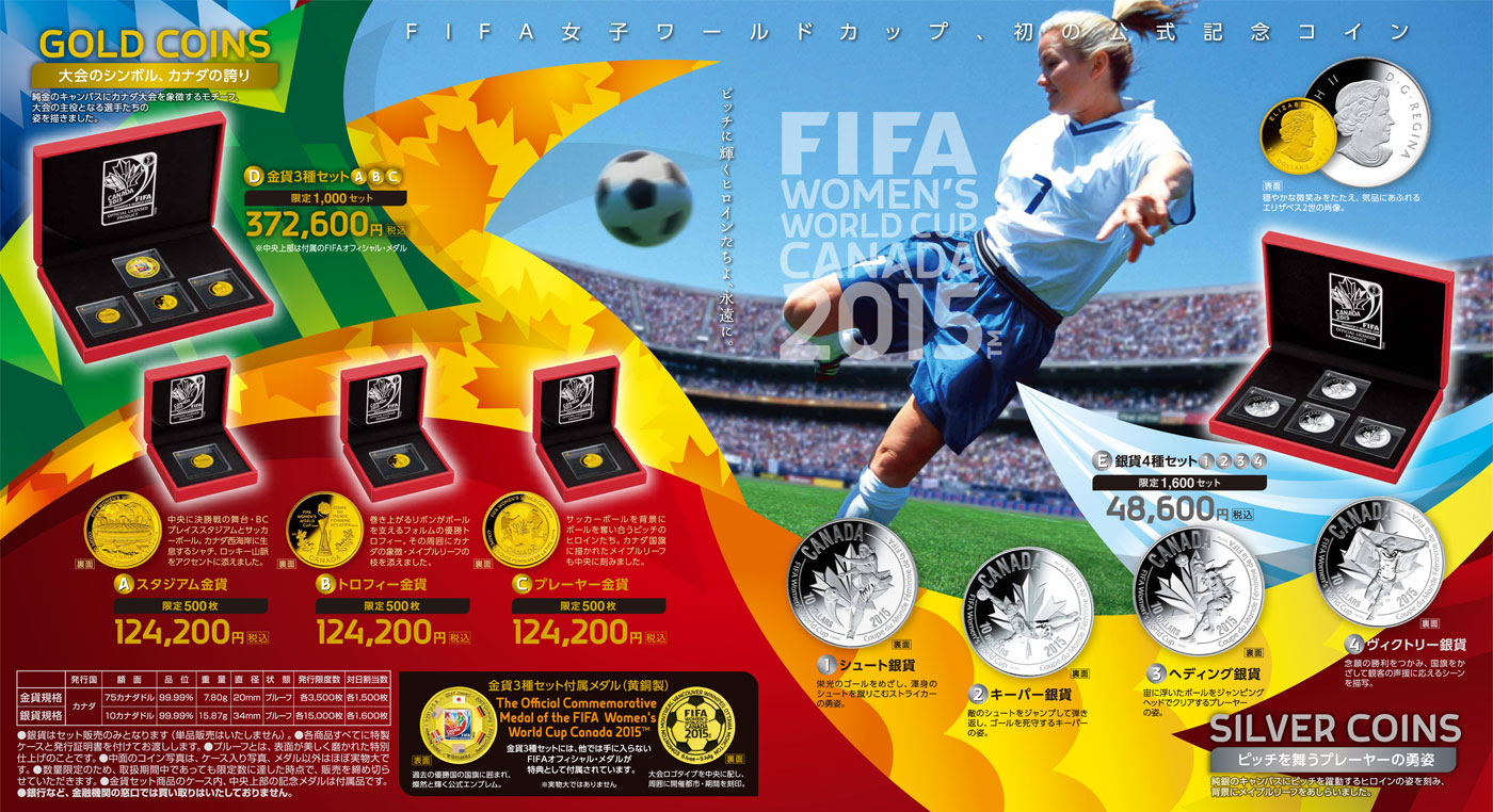 Fifa女子ワールドカップカナダ２０１５公式記念コイン の予約販売受付開始について ニュースリリース 清水銀行